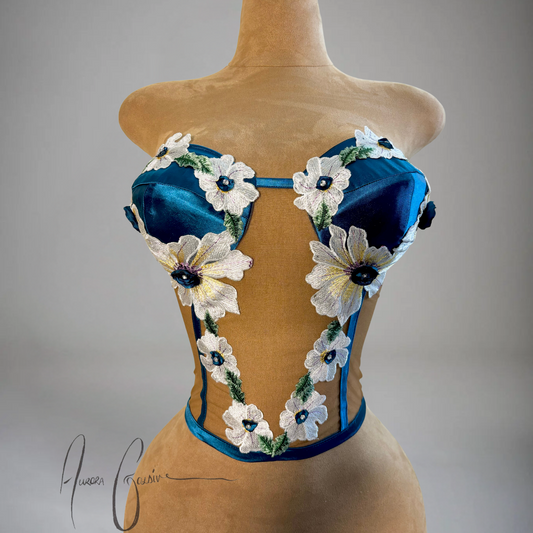 Teal Fields Corset